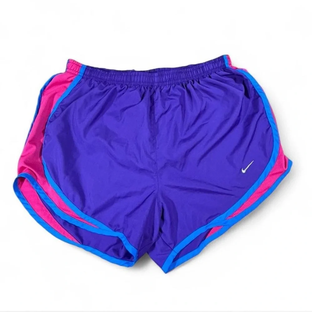 Nike Dri Fit Running Shorts Purple Pink Blue Athletic Gym Size M y2k style